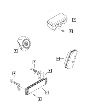 Airbag passenger in the dashboard Fiat 500X 16-19