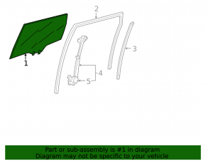 Glass door rear left Honda CRV 17-22