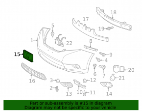 Toyota Sienna 11-17 Front Bumper Number Plate