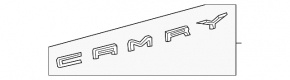 Emblem inscription CAMRY trunk lid Toyota Camry v70 18-24
