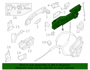 Front right door handle mechanism for Nissan Ariya 23-25