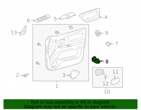 Front left window lift control for Lexus LX 98-07