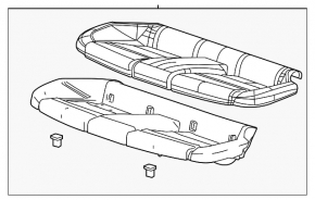 Rear row of seats 2nd row Cadillac ATS 13 - black leather