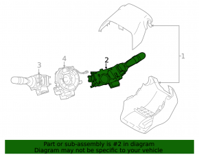 Left steering column switch Toyota Prius V 12-17 without fog lights, under DRL