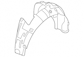 Rear left rear fender liner Hyundai Sonata 11-15 cloth
