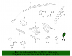 Airbag sensor rear left Toyota Highlander 08-13