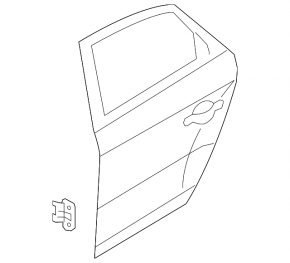 Bare rear left door for Audi Q5 8R 09-17