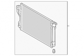Air conditioner radiator condenser Hyundai Sonata 11-15 HCC