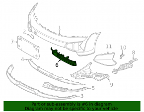 Porsche Taycan 24-26 front bumper lower grille trim