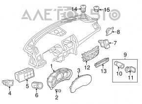 Climate control with display Mazda 6 13-16 prerest auto with heating
