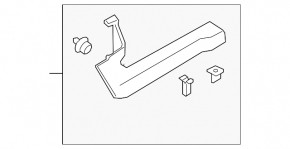Lincoln Corsair 20-26 black front left door sill plate with backlight