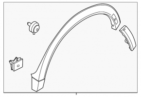Rear right wing arch trim Ford Mustang Mach-E 21-23 structure with lantern