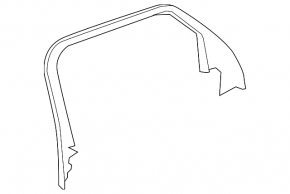 Door frame inner rear right Jaguar F-Pace X761 17- black