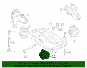 Gearbox mount for BMW X5 F15 14-18 3.0T, 3.0D