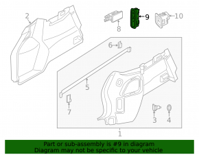 Rear seat folding buttons Volvo XC60 18-23 without towbar