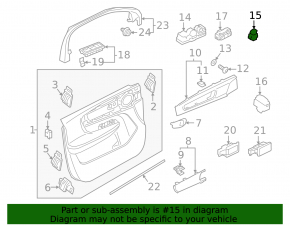 Front left window lift control Volvo XC40 19-25 with child protection