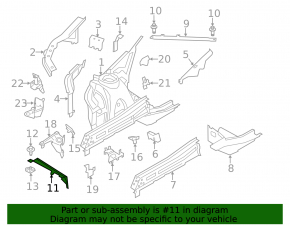 Left Front Wing Bracket BMW X3 F25 11-17
