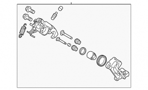Mitsubishi Outlander 22-25 electric rear right caliper assembly