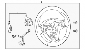Naked steering wheel Toyota Rav4 13-18 leather