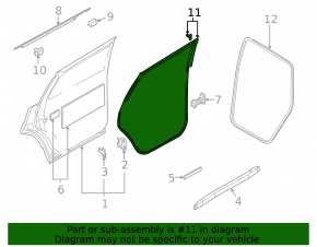 Door seal rear left Audi Q7 4L 10-15