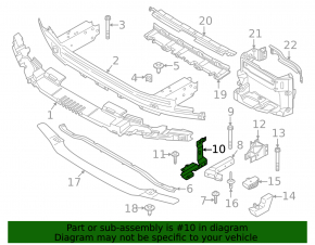 Right front bumper lower reinforcement bracket for BMW 5 Series G30 2017-2023 (2018-2020). Bumper support, 2018-2020, bumper support, 2021-22.
