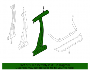 Body pillar central left Subaru Forester 19-24 SK dents
