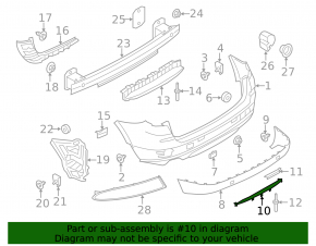 Rear bumper trim BMW X3 F25 11-14 X-Line