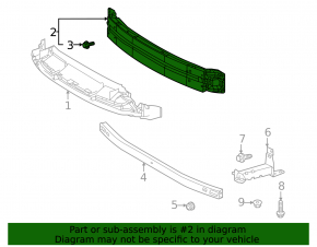 Front bumper reinforcement upper Toyota Venza 21-