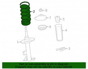 Front right spring Nissan Murano 25-26 AWD