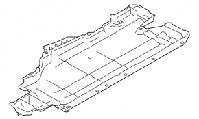 Right underbody protection Subaru XV Crosstrek 13-17