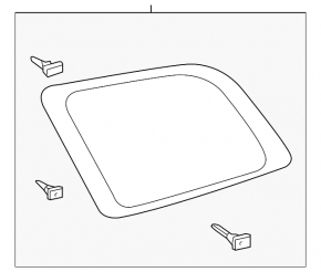 Fixed rear right window glass for Toyota Sequoia 2016