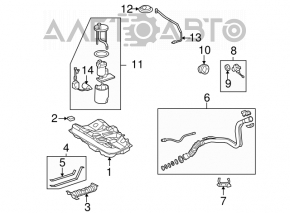 Lexus ES350 07-12 Fuel Tank Filler Neck Assembly (2 parts)