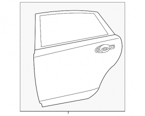 Door bare rear left Nissan Altima 13-18