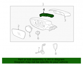 Right side mirror turn signal repeater for Kia Forte 14-18