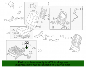 Kia Sorento 21-24 HEV, PHEV passenger seat lower cushion blower fan assembly broken