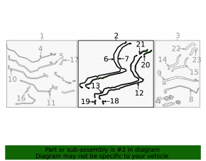 Air Conditioner Heater Tubes Rear Row Toyota Sienna 21-24 Rear