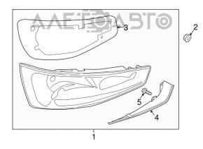 Right lamp Audi Q3 8U 16-18