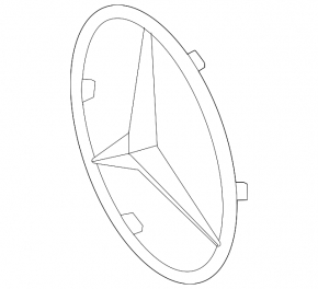 Mercedes GLC 20-22 chrome grille emblem