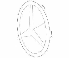 Mercedes C-class W205 15-18 Radar Grill Emblem