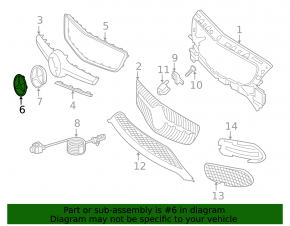 Mercedes C-class W205 15-18 Radar Grill Emblem