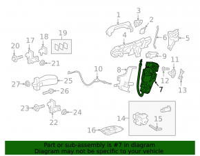 Front left door lock Mercedes H247 GLA 20-26