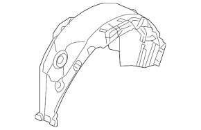 Rear left fender liner for Land Rover Range Rover Velar 18-23