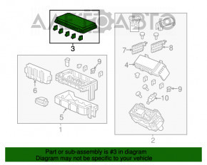 Fuse box underhood right Acura MDX 14-15