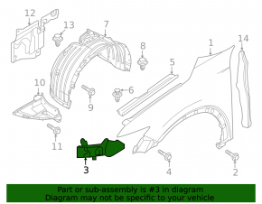 Front left fender bracket Mazda CX-50 23-26