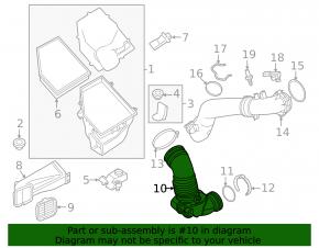 Air duct for the BMW 5 G60 24-25 B58 turbine