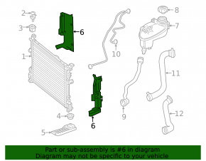 Right radiator deflector Mercedes GLA 15-20