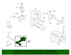 Engine mount rear Kia Optima 11-15 hybrid
