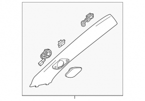 Front pillar trim right Cadillac ATS 13-18 black