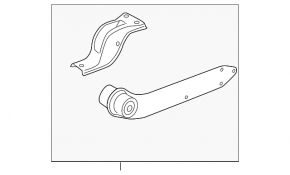 Rear left longitudinal control arm GMC Terrain 10-17