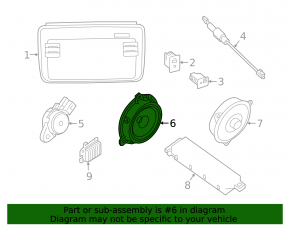 Nissan Leaf 11-17 Bose rear left door speaker